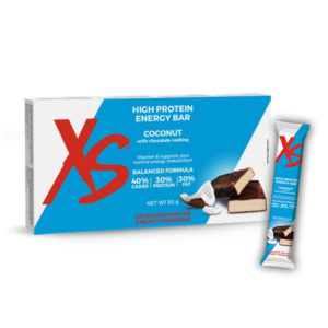 High Protein Energy Bar XS™ – kokosų skonio su šokoladiniu glaistu