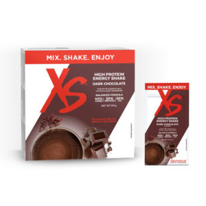 High Protein Energy Shake XS™ – juodojo šokolado skonio